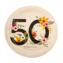 Load image into Gallery viewer, 50 is Beautiful Birthday Party Plates