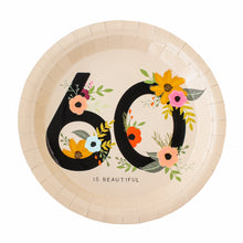 Load image into Gallery viewer, 60 is Beautiful Birthday Party Plates