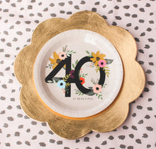 Load image into Gallery viewer, 40 is Beautiful Birthday Party Plates