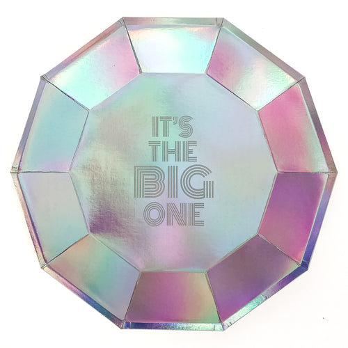 It's The Big One Iridescent Party Plates