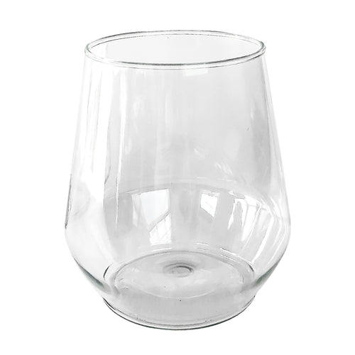 Clear Disposable Stemless Wine Glass